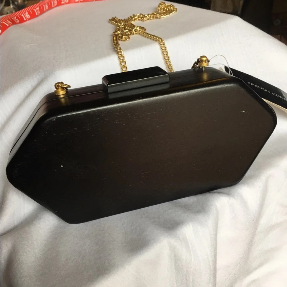 French Connection Wood Purse - Majestic Minaudiere